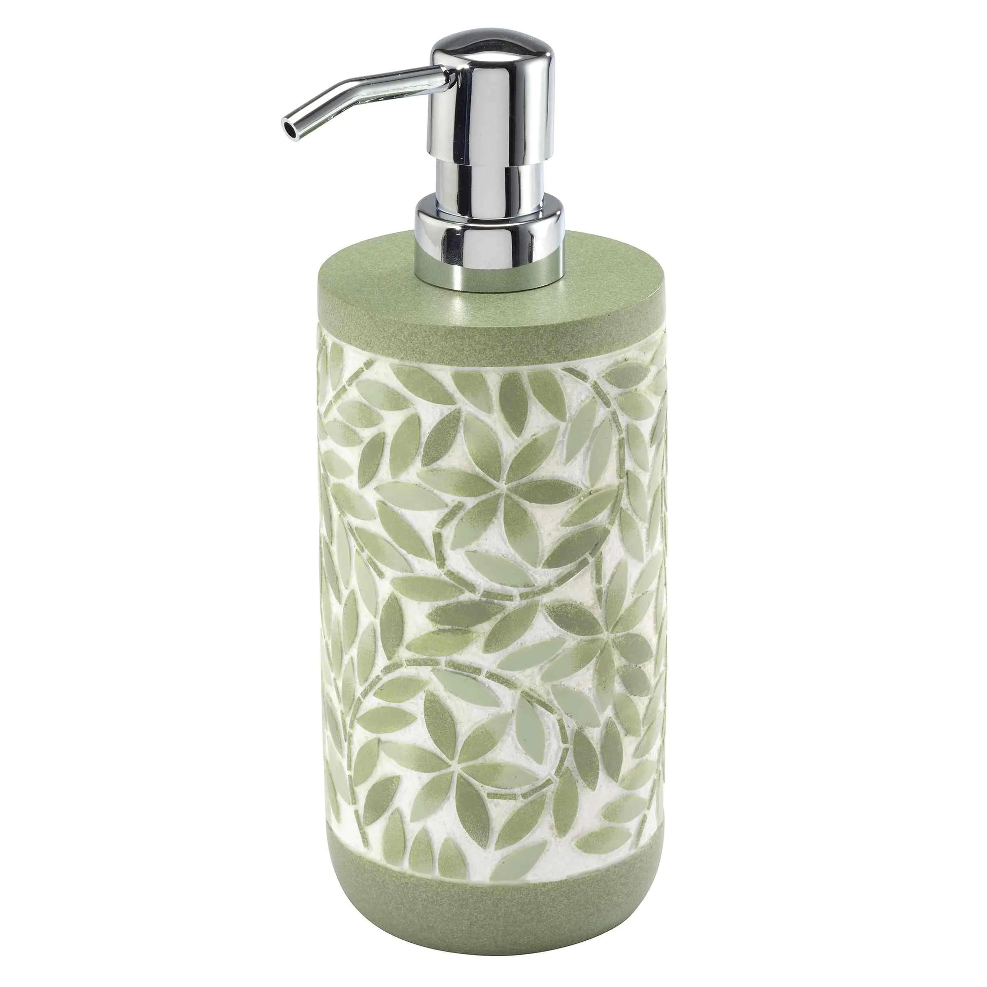 Avanti Linens - Lotion Pump/Soap Dispenser Resin Countertop Accessories Guest Bathroom Essentials (Stratford Collection Green)