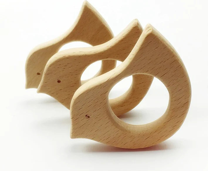 Beech Wood Baby Teething Stick and Chew Toy
