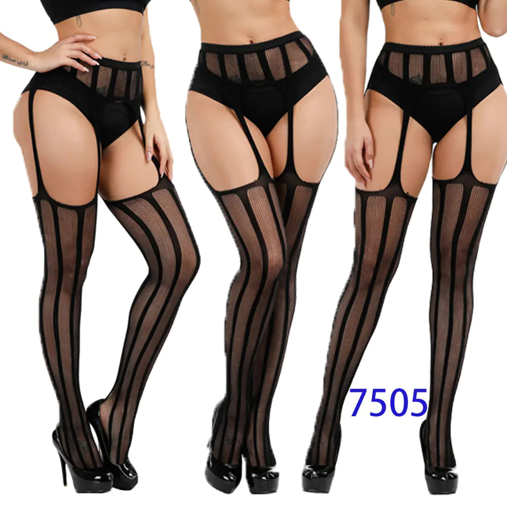 New Women's High Elasticity Open-Crotch Fishnet Stockings