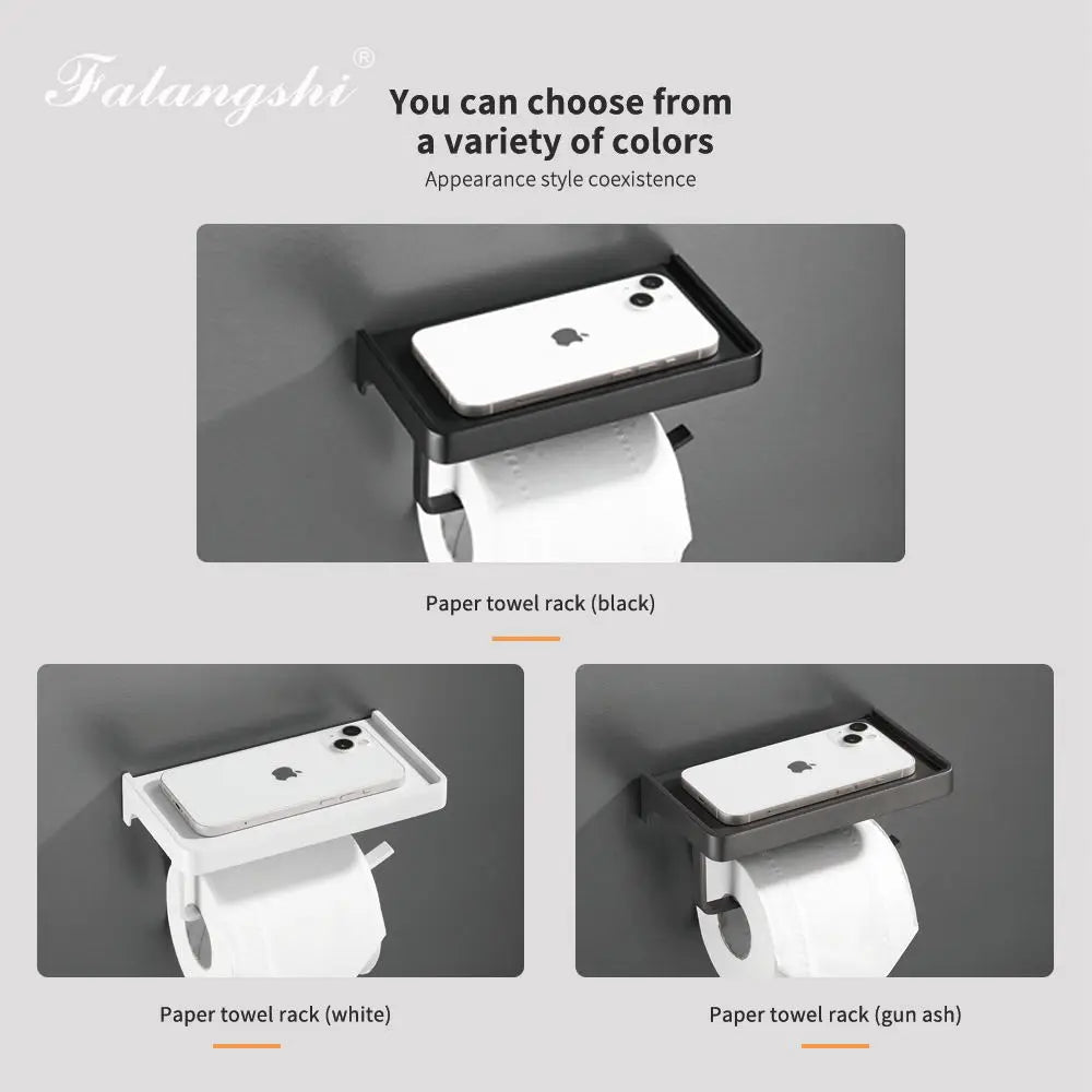 Aluminium Black Toilet Paper Holder