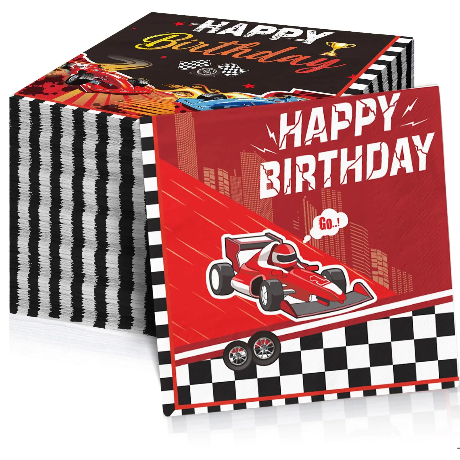 48Pcs Race Car Birthday Party Decorations Race Car Napkins Racing Car Birthday Party Supplies for Boys Race Car Birthday Napkins Race Car Party Decorations Boys Birthday Party Decor