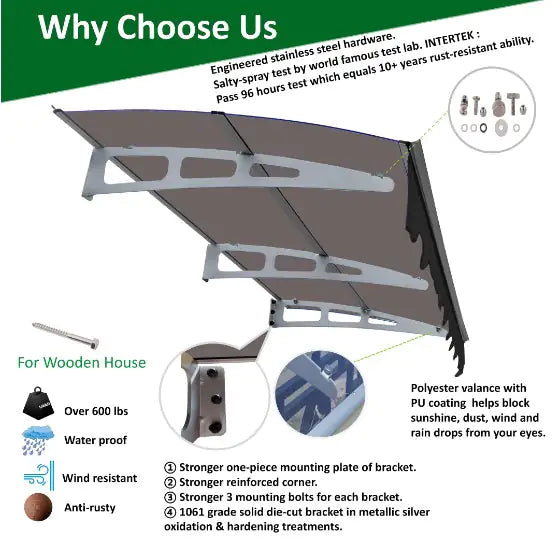 Door And Window Awnings Are Only Suitable For Wooden Wall Houses