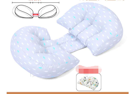 Cotton U-Shape Maternity Pillow for Pregnant Women