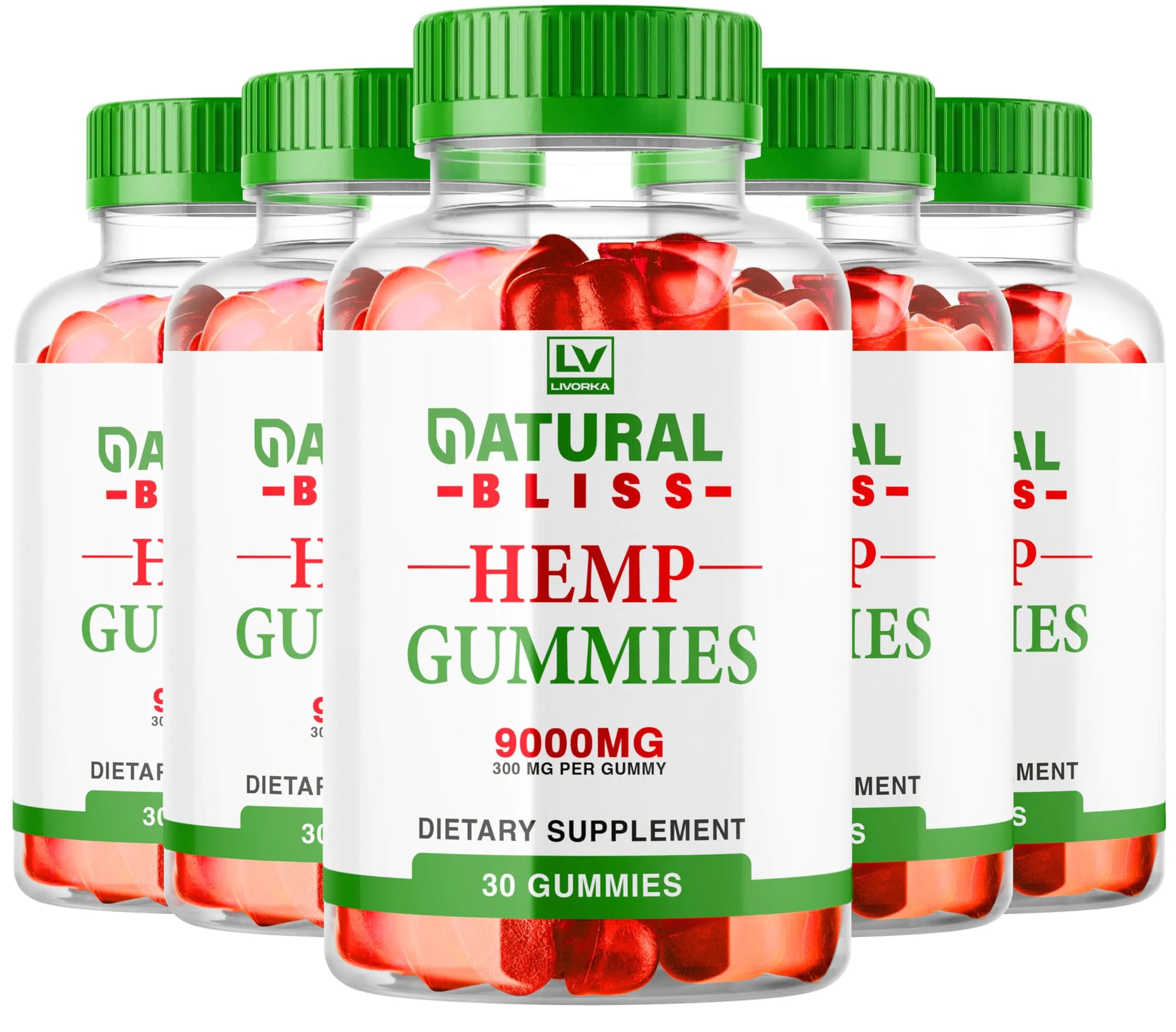 5 Pack - Natural Bliss Gummies Natural Bliss 90 Gummies for 5 Months NaturalBliss 9000 MG Per Bottle Natural Bliss Hemp Gummies Natural Bliss Gummies Reviews.