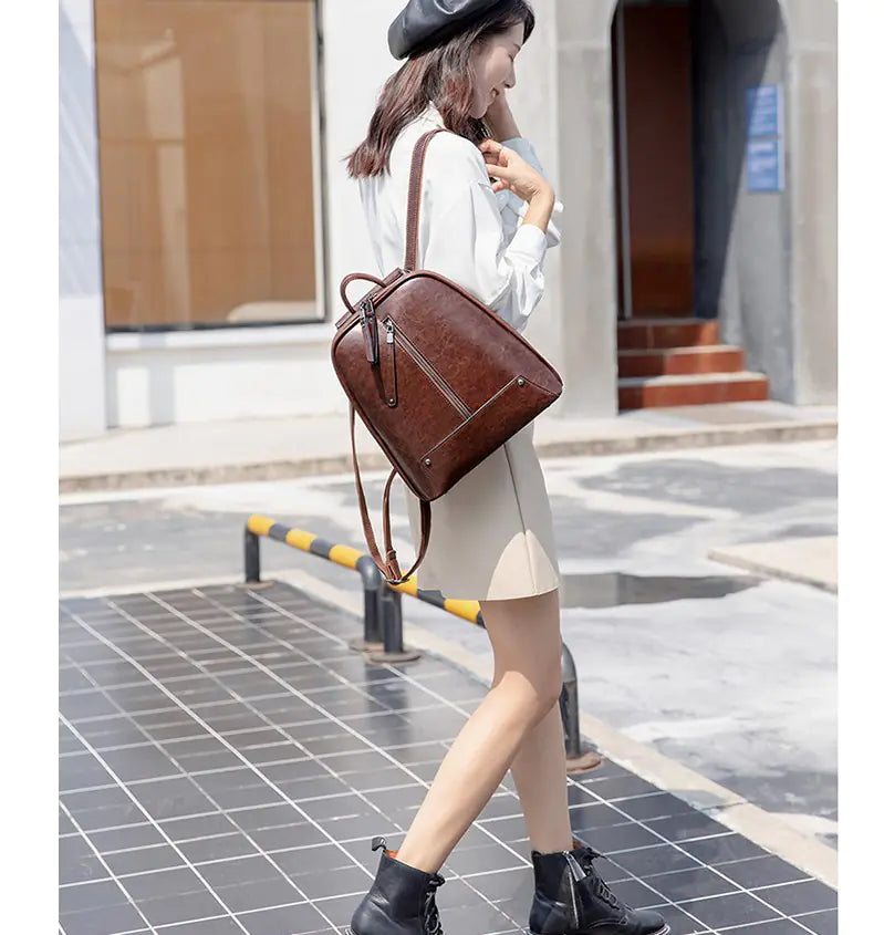 Genuine Leather Women's Backpack