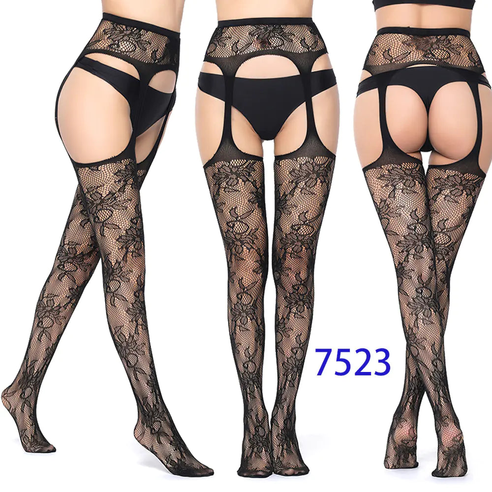 New Women's High Elasticity Open-Crotch Fishnet Stockings