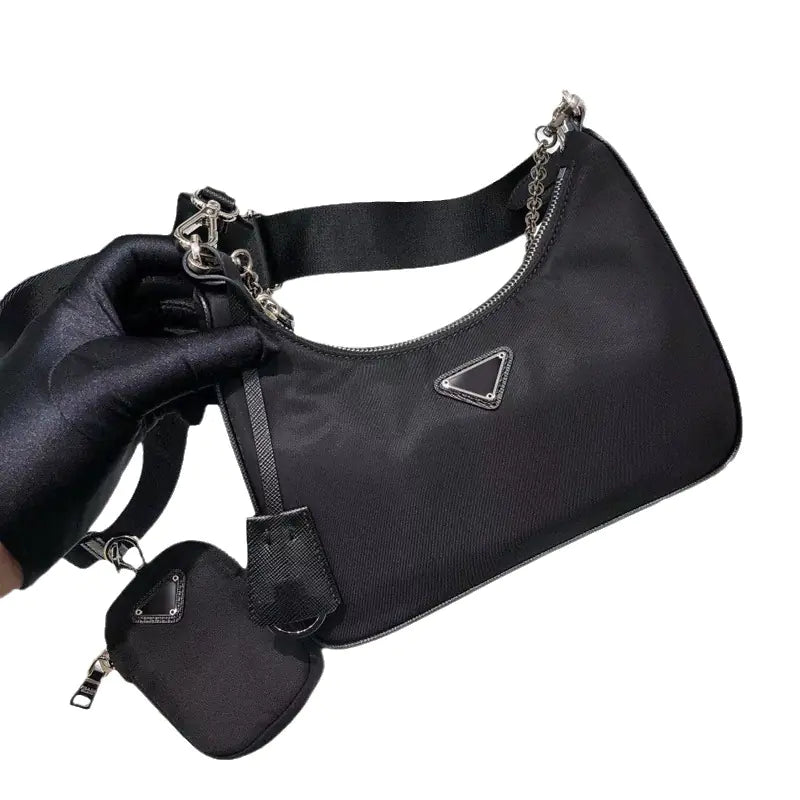 P Family 3-in-1 Nylon Chain Shoulder Bag