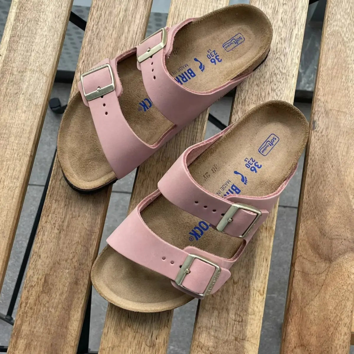 Birkenstock Women's Cork Bottom Flat Slide Sandals
