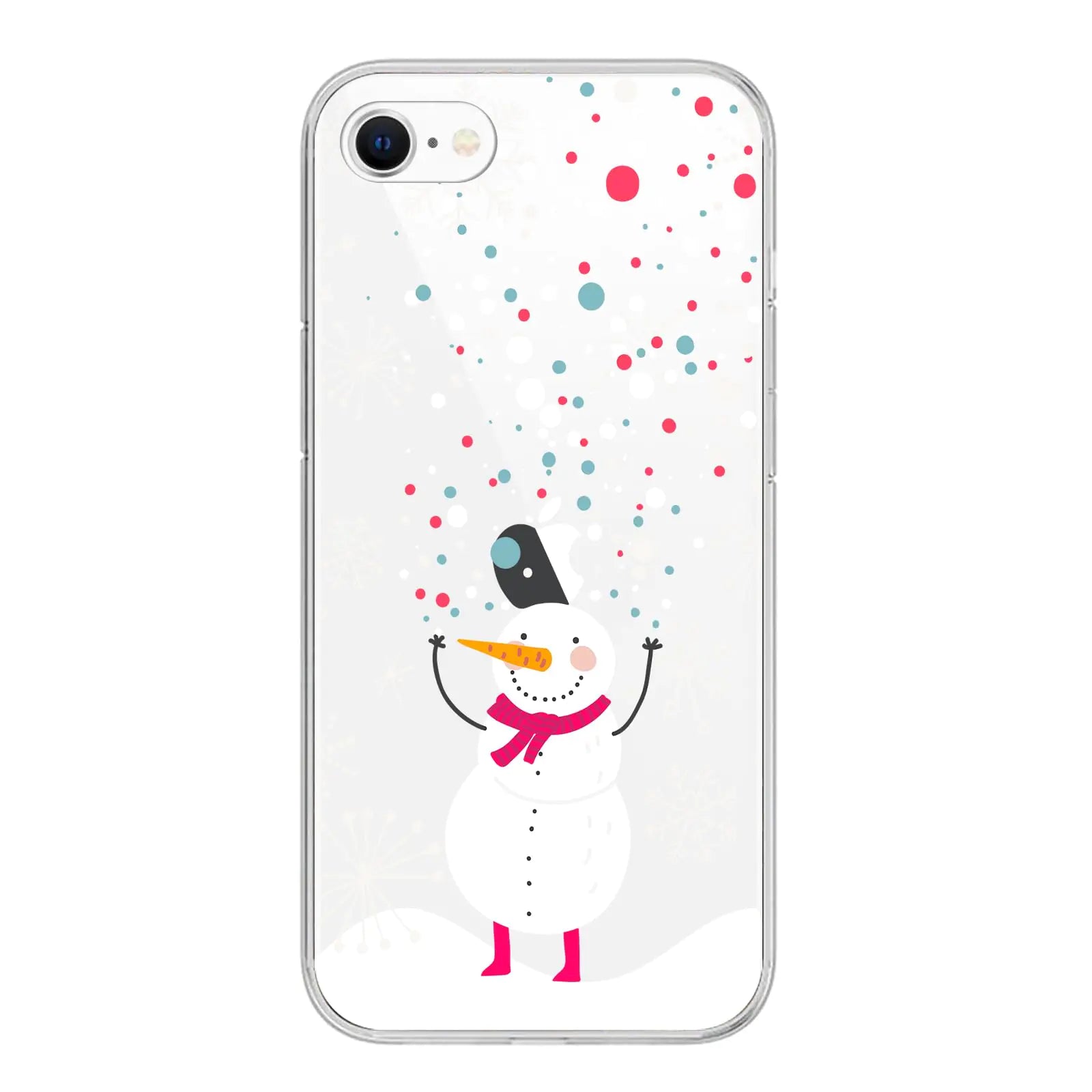 Blingys for iPhone SE Case (3rd gen) 2022/iPhone SE Case (2nd gen) 2020/iPhone SE Case 2016 (4.7inch) Fun Style Transparent Soft TPU Clear Case Compatible for iPhone SE Series (Happy Snowman)