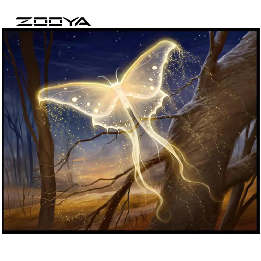 Glowing Butterfly Diamond Painting Decorative Art Kit