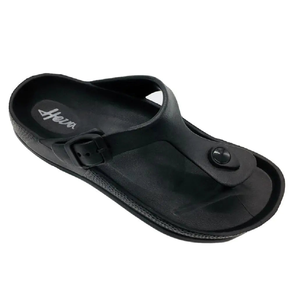 FUNKYMONKEY EVA Flip Flops Waterproof Adjustable Thong Sandals for Mens and Womens (11 M US Black/RZT)