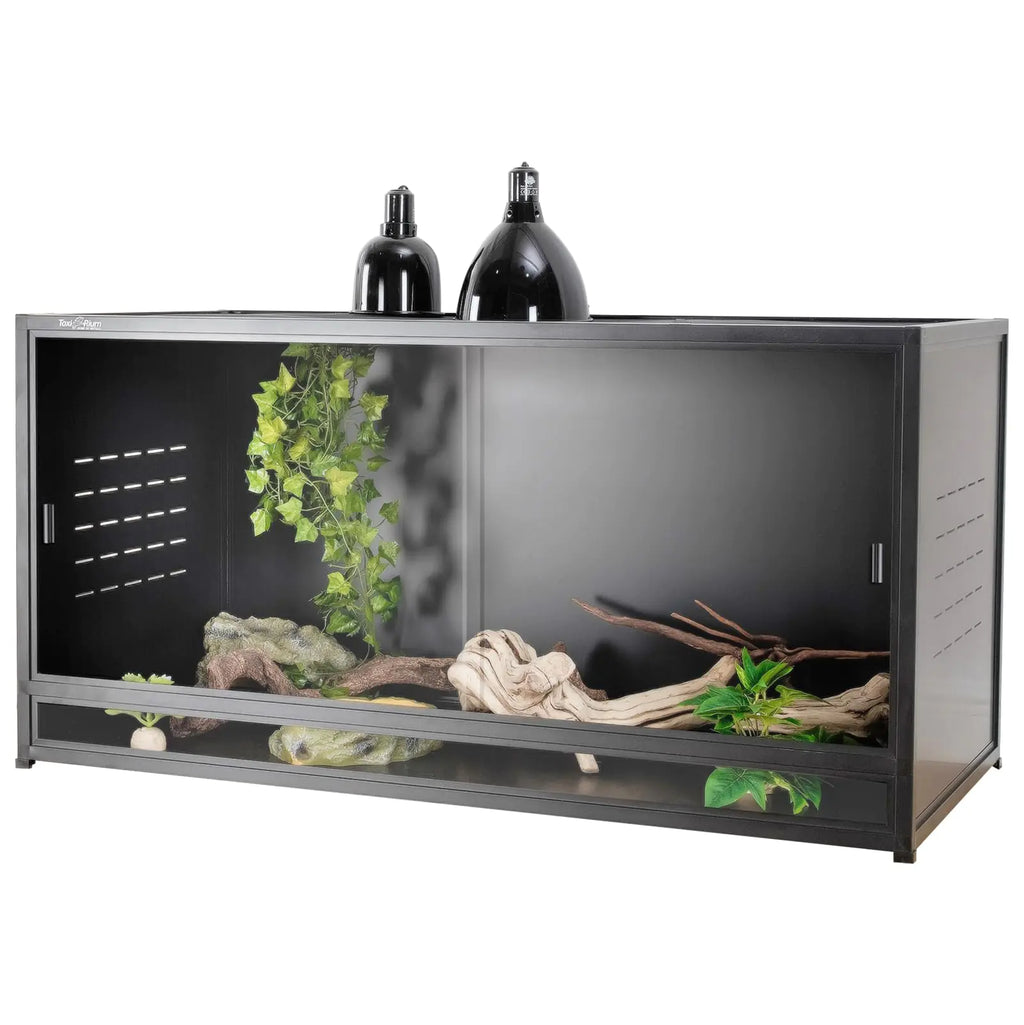 ToxiRium Reptile Terrarium 120 Gallon Large PVC Enclosure Breeding Tank for Bearded Dragon Gecko Lizard Snake Wide Breeding Lounge Vivarium Area with Ventilation Suit for Juvenile to Adult Reptiles