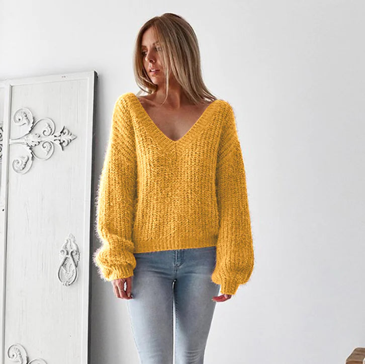 Loose Back Sweater Top