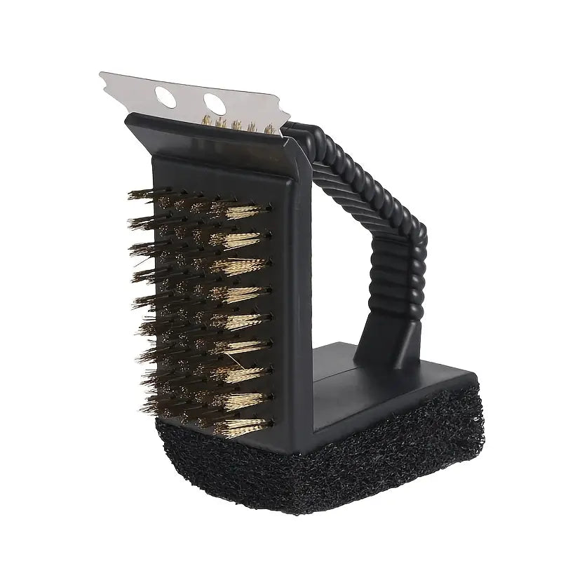 3-in-1 Stainless Steel BBQ Cleaning Brush Tool