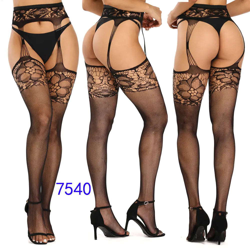 New Women's High Elasticity Open-Crotch Fishnet Stockings