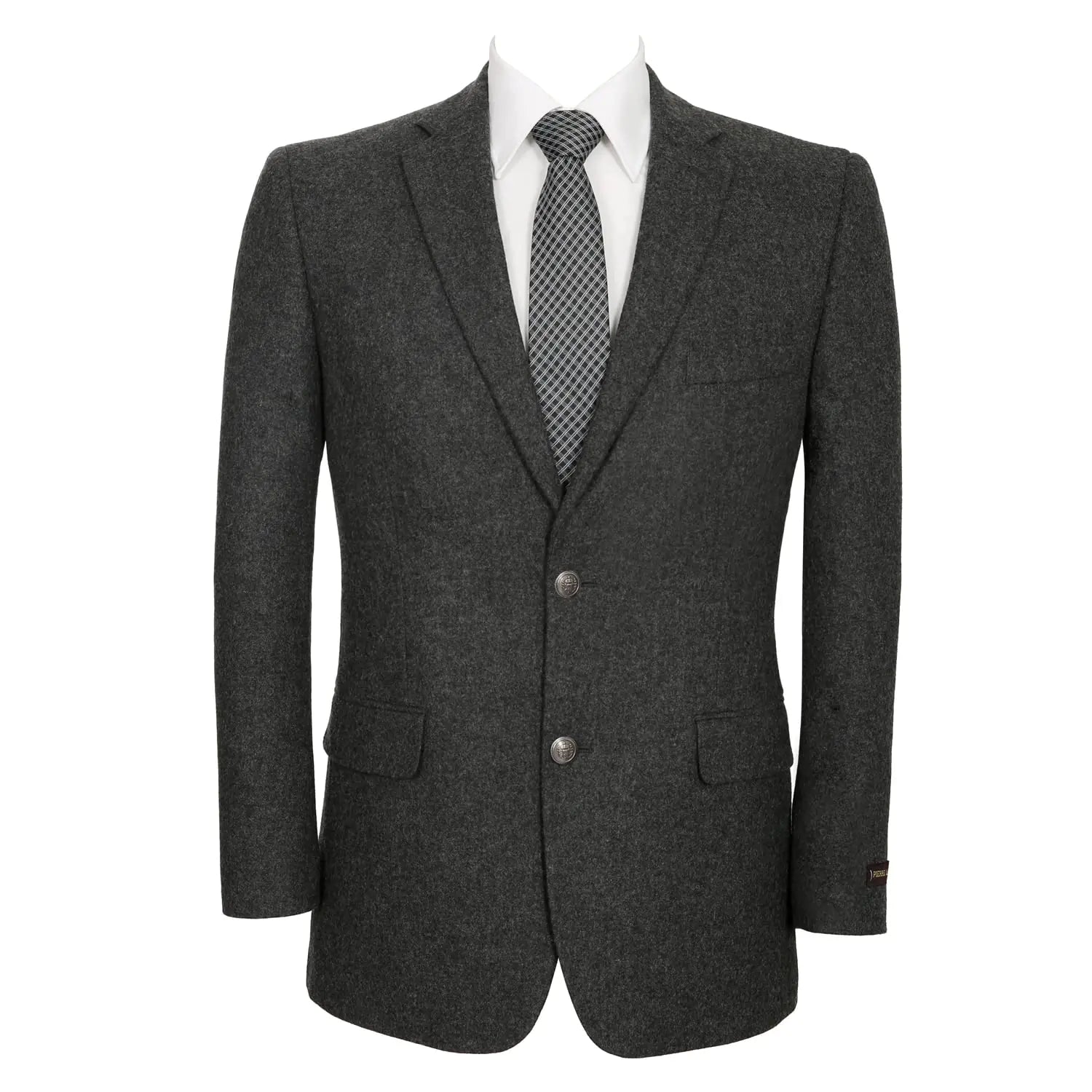 Teemlanny Mens Blazer Sport Coat Classic Fit Wool Blend 2 Button Business Suits Jacket Charcoal