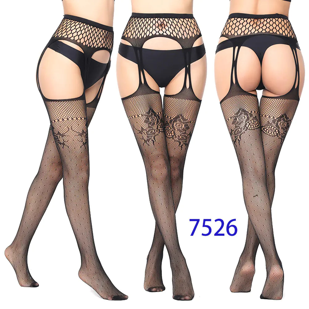 New Women's High Elasticity Open-Crotch Fishnet Stockings