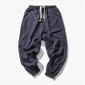 Men's Japanese Loose Cotton-Linen Trousers