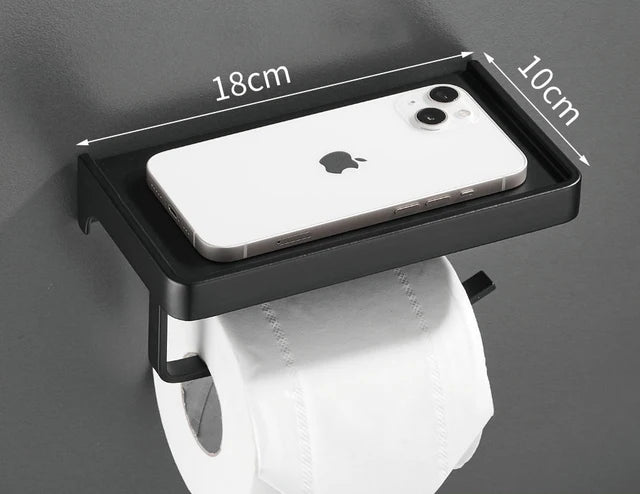 Aluminium Black Toilet Paper Holder