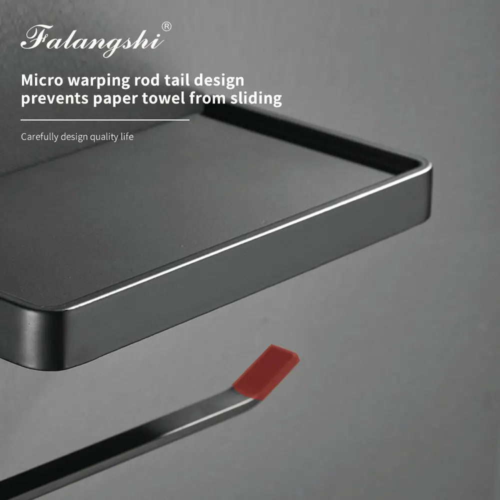 Aluminium Black Toilet Paper Holder