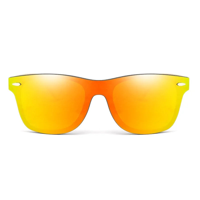 Square Bamboo Oversize  Sun Glasses