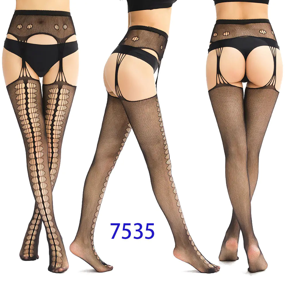 New Women's High Elasticity Open-Crotch Fishnet Stockings