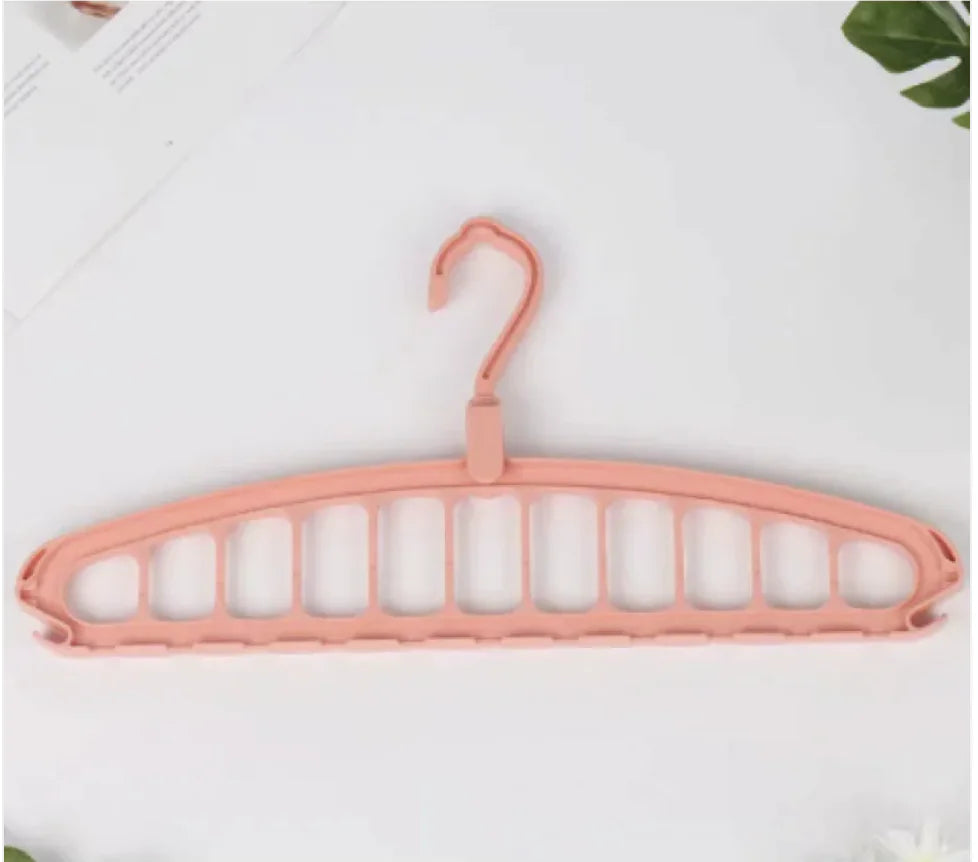 Foldable 9-Hole Clothes Rack