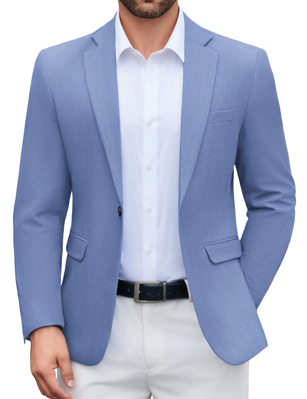 COOFANDY Men Suit Jackets Blazer Big and Tall Sportcoats Travel Daily Tuxedo Jacket Blue Medium