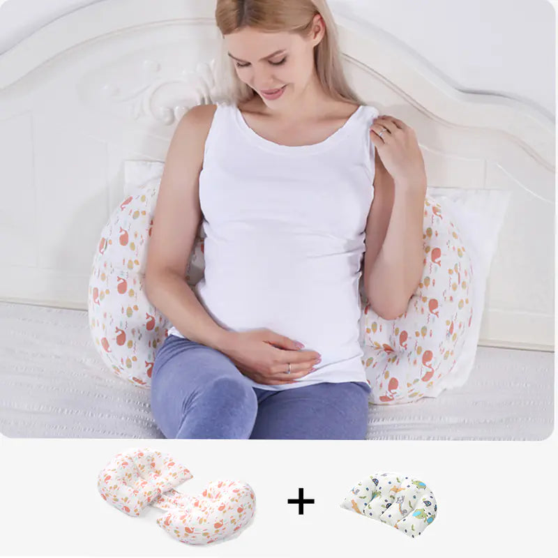 Cotton U-Shape Maternity Pillow for Pregnant Women