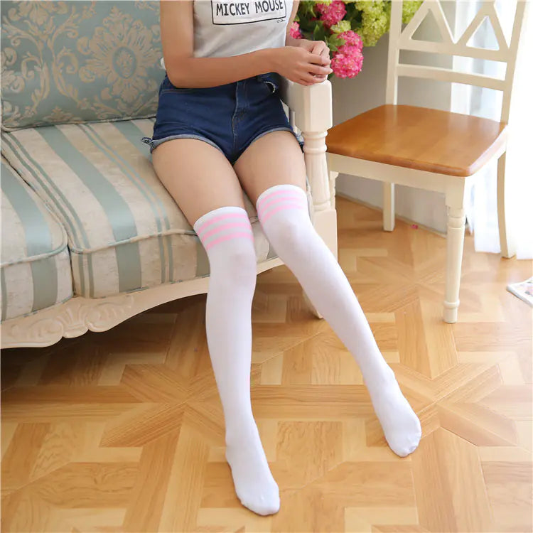 Japanese Over The Knee Women's Football Stockings