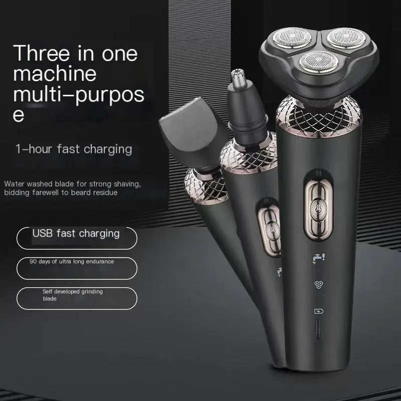 Electric Shaver 8013 - 3-in-1 Washable Grooming Tool
