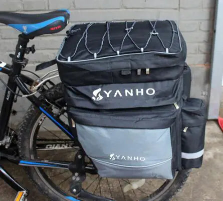 3-in-1 Mountain Bike Pannier Bag with Rain Cover
