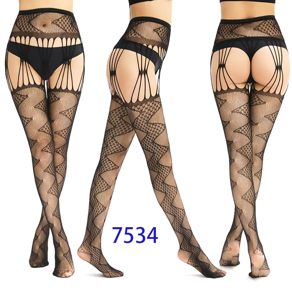 New Women's High Elasticity Open-Crotch Fishnet Stockings