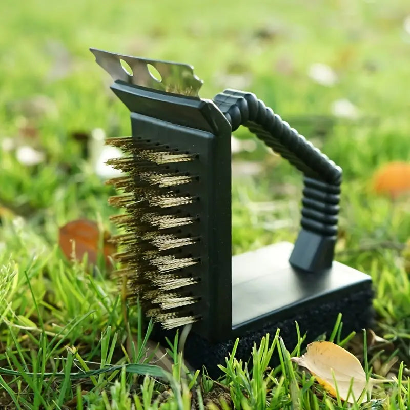 3-in-1 Stainless Steel BBQ Cleaning Brush Tool