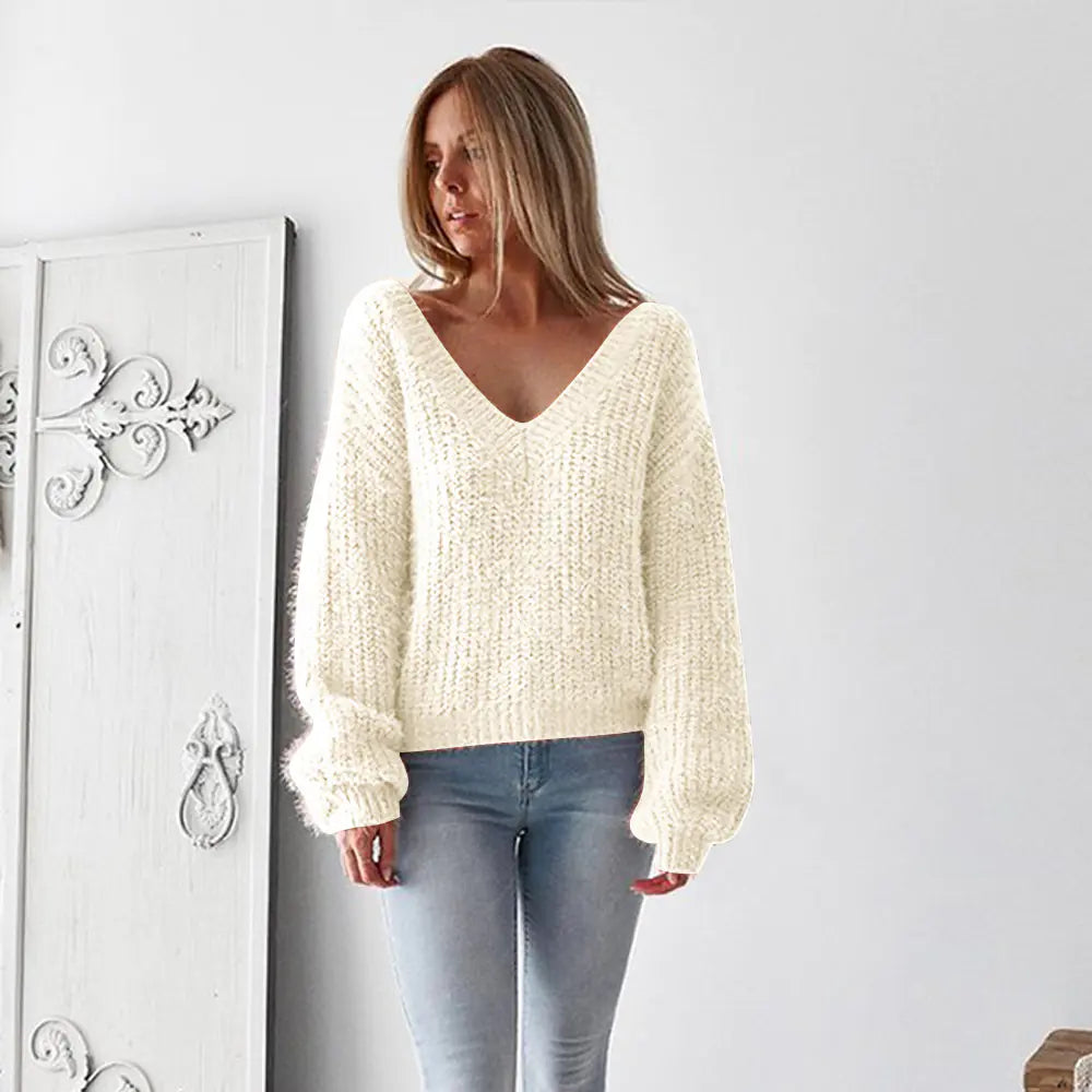 Loose Back Sweater Top