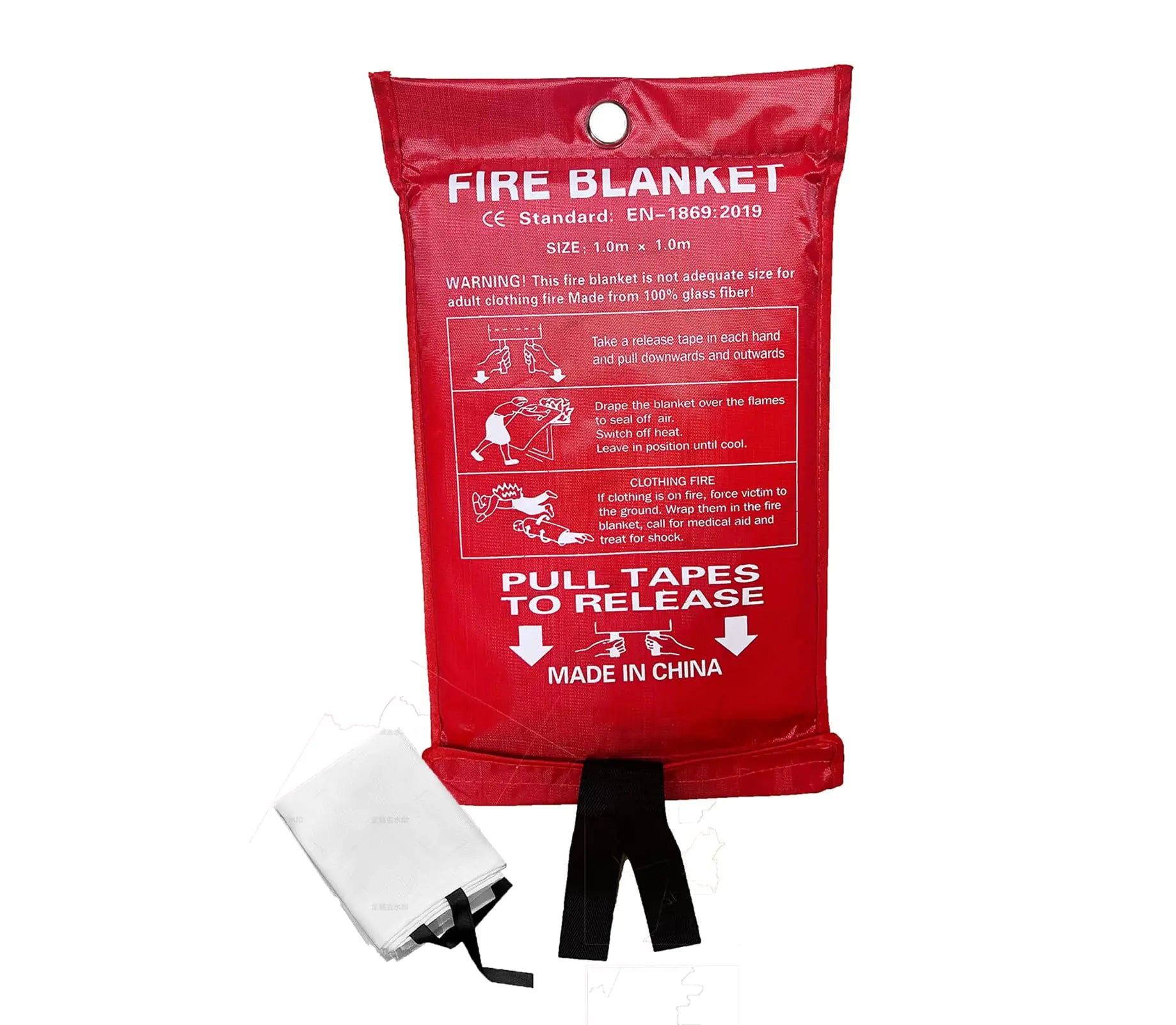 Lovelin Emergency Fire Blanket - 1 Pack - Fire Suppression Blanket for Kitchen 40” x 40” Fire Blanket for Home Fiberglass Fire Blanket（1）