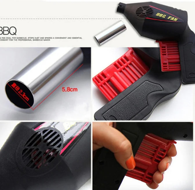 Portable Hand-Pump BBQ Blower for Outdoor Cooking