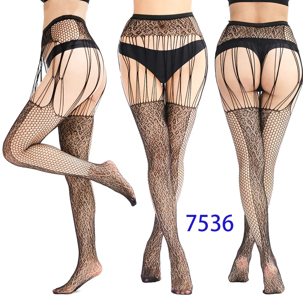 New Women's High Elasticity Open-Crotch Fishnet Stockings
