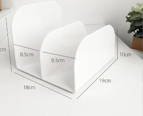 Simple Two-Grid Desktop Book Stand with Book Clips