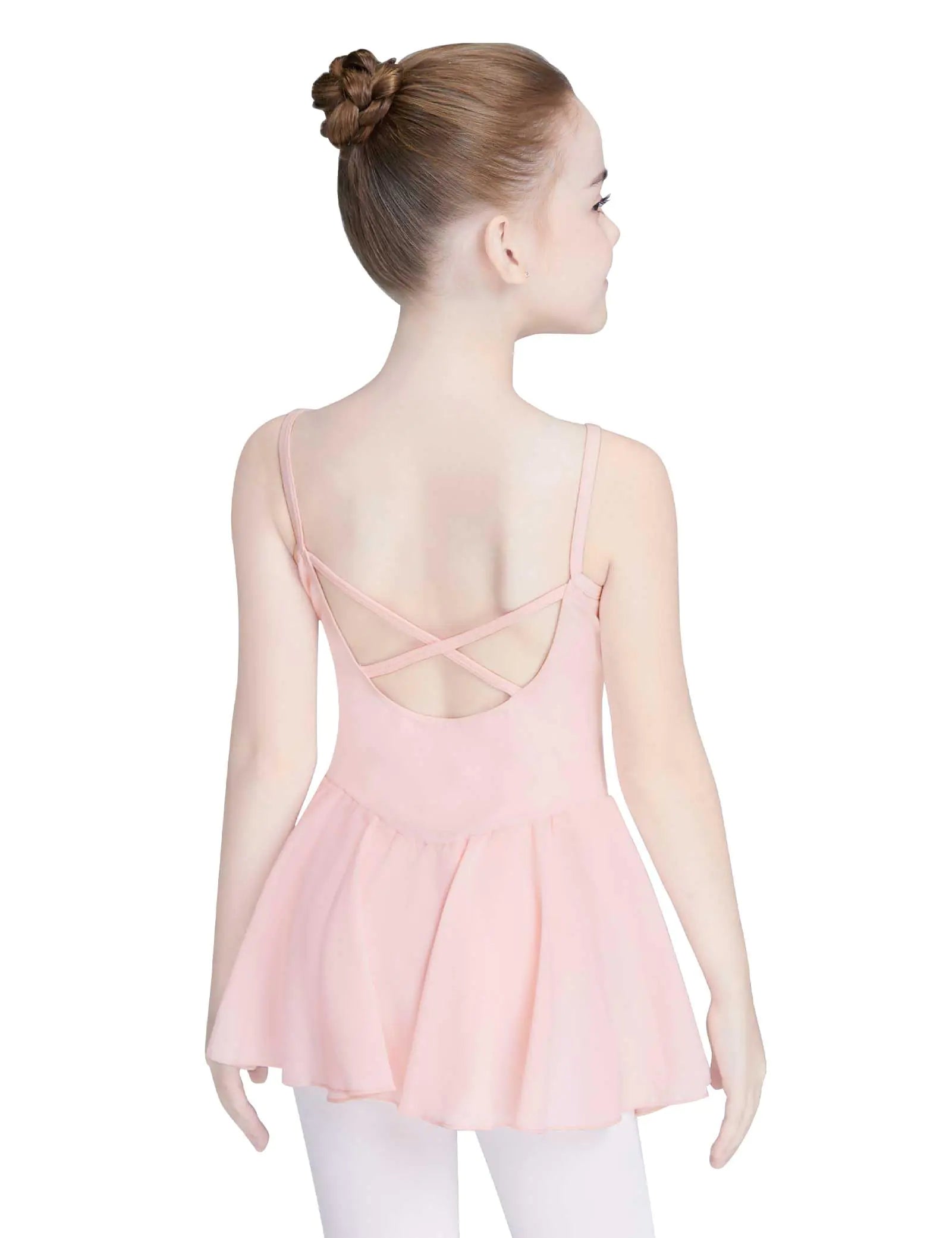 Daydance Lined Camisole Black Toddler Girls Ballet Leotards Skirted Dance Tops for Training Performance Skating Recitals