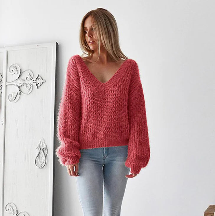 Loose Back Sweater Top