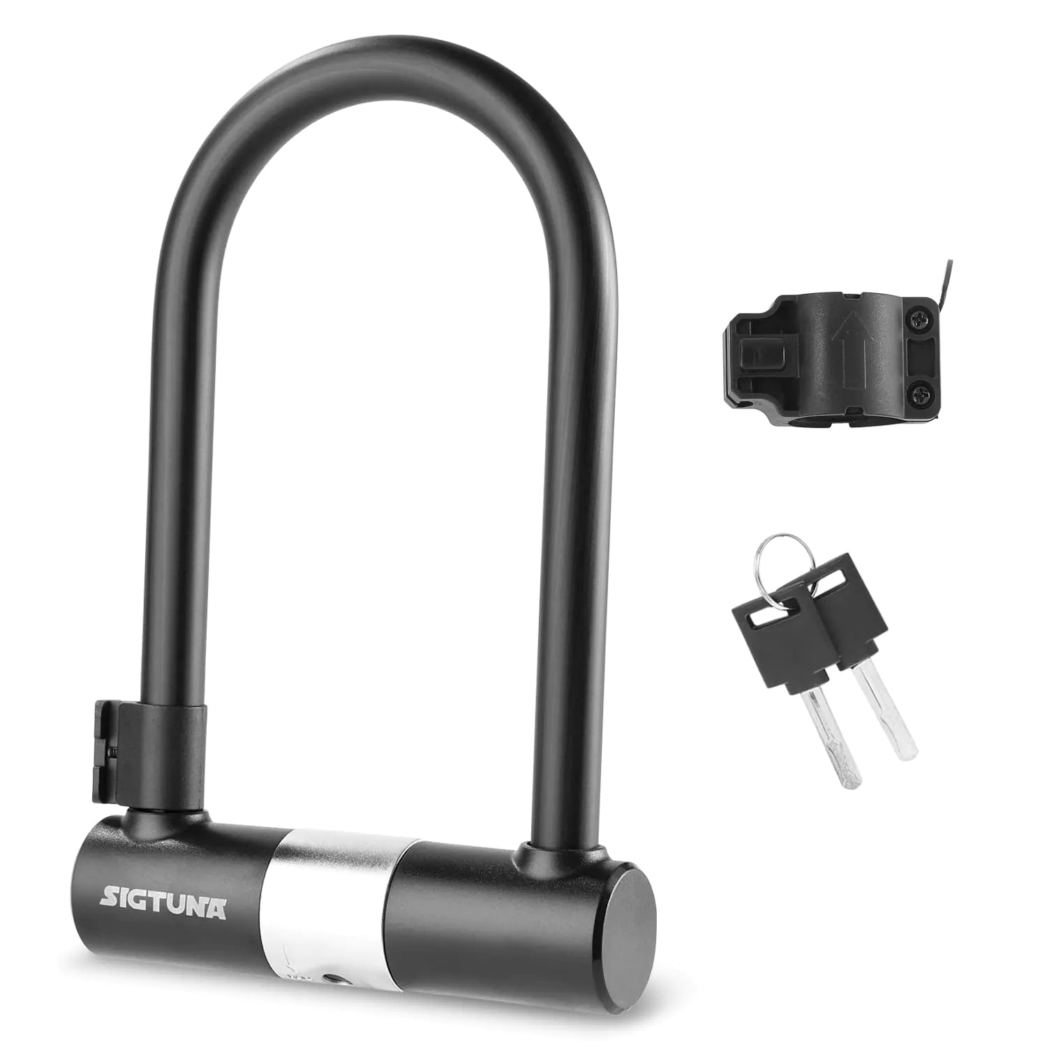 Bike U Lock - Sigtuna Bike Lock Heavy Duty Anti-Theft U Bike Lock with 18mm Shackle Bicycle Lock with Sturdy Mounting Bracket for Bicycle E-Bike Scooter Motorcycle Outdoor Equipments