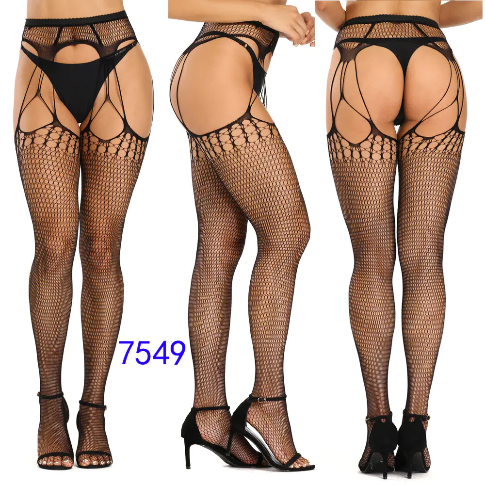 New Women's High Elasticity Open-Crotch Fishnet Stockings