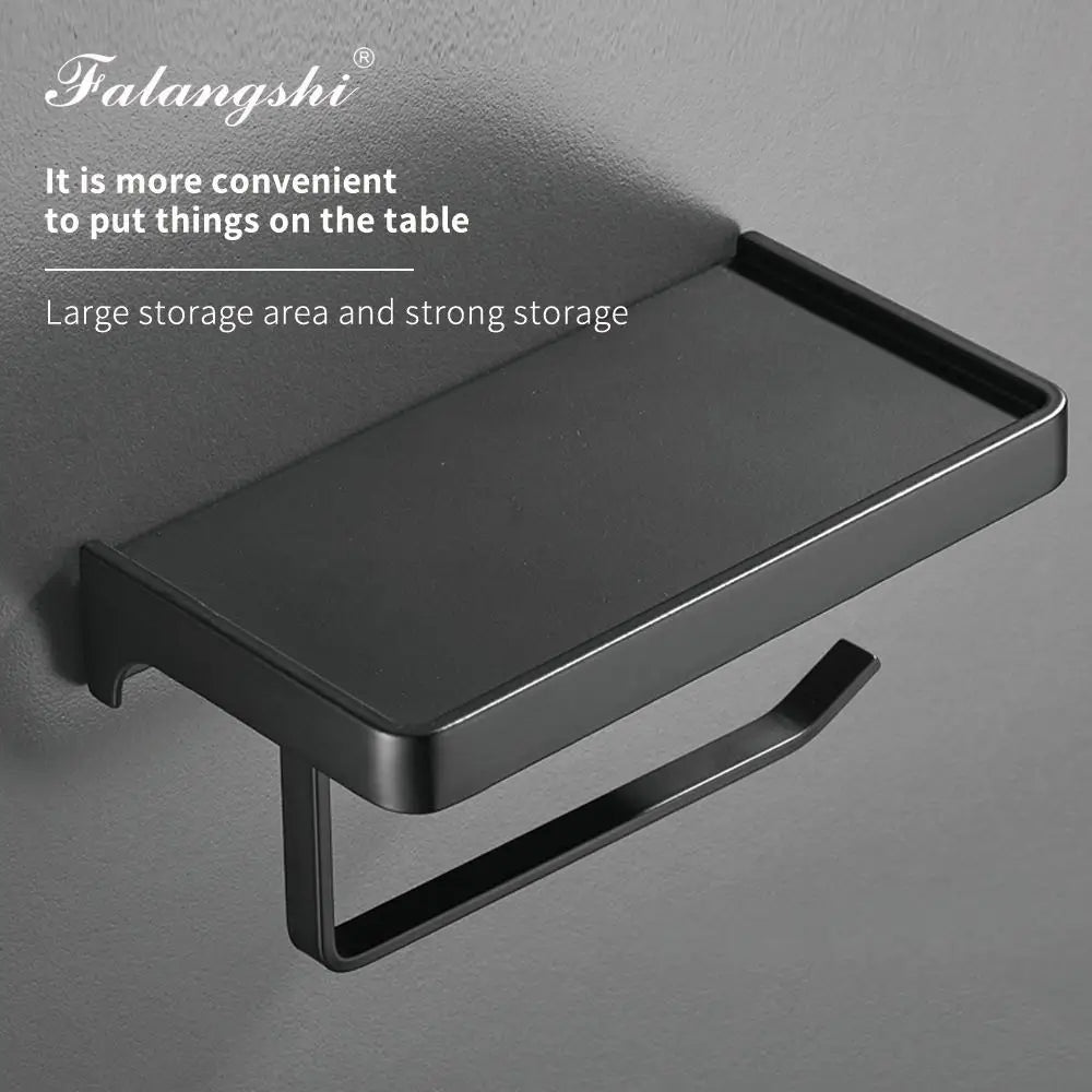 Aluminium Black Toilet Paper Holder