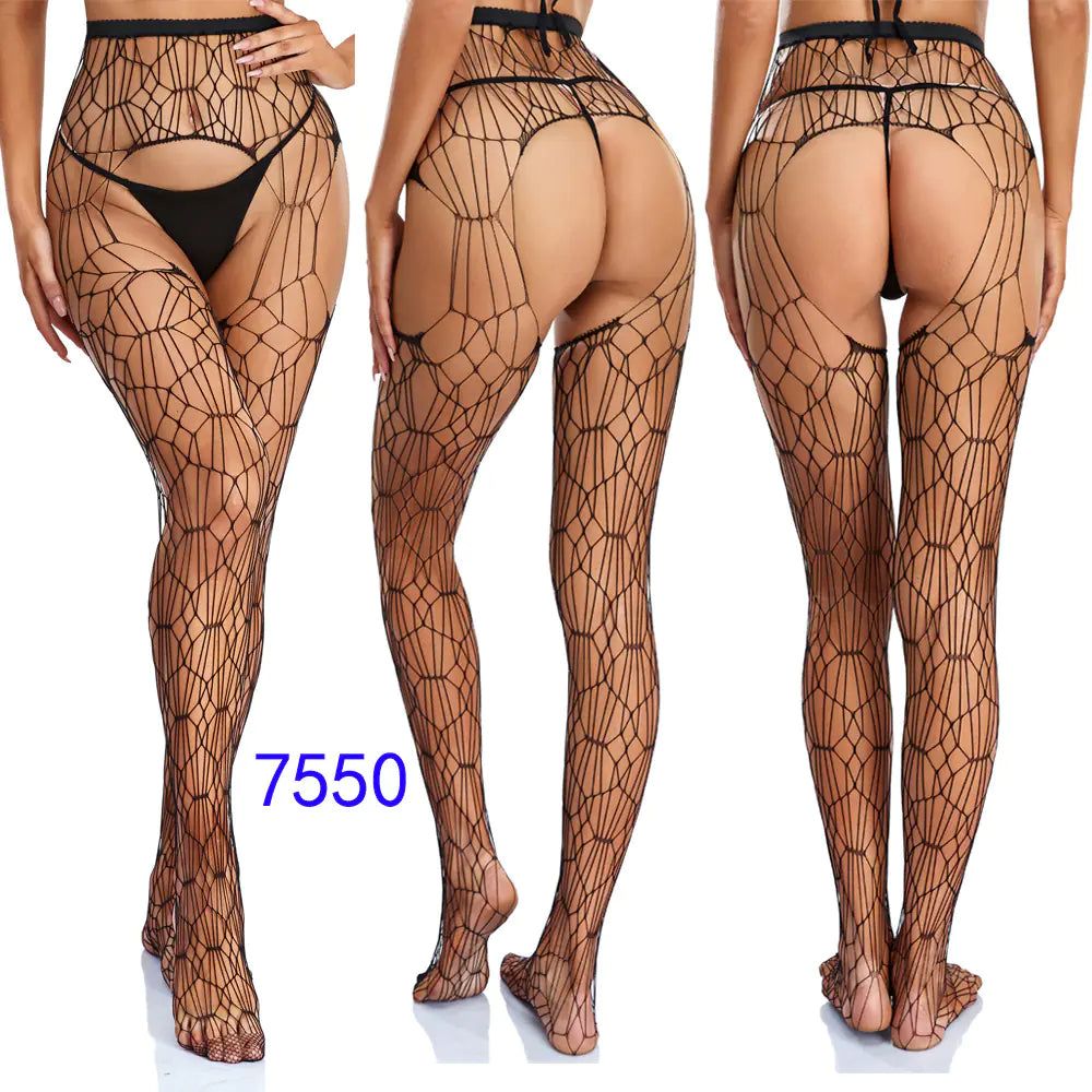 New Women's High Elasticity Open-Crotch Fishnet Stockings