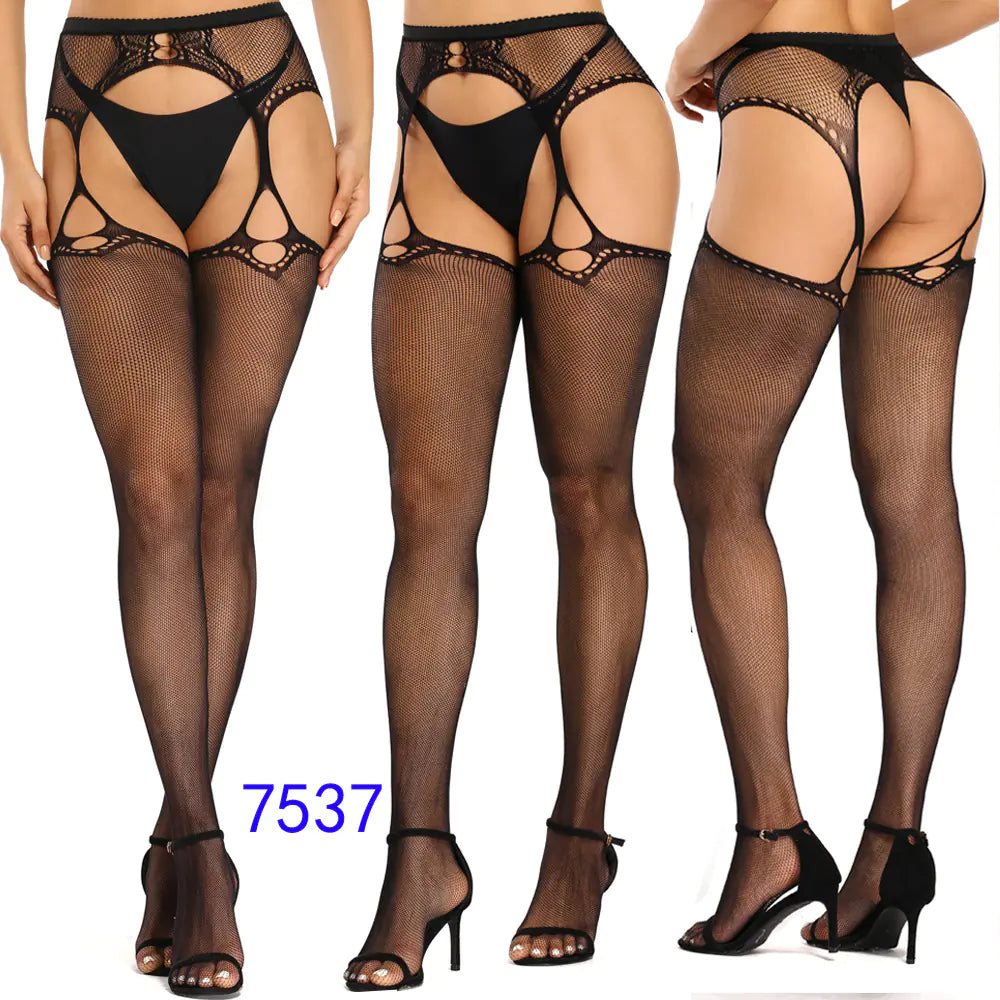 New Women's High Elasticity Open-Crotch Fishnet Stockings