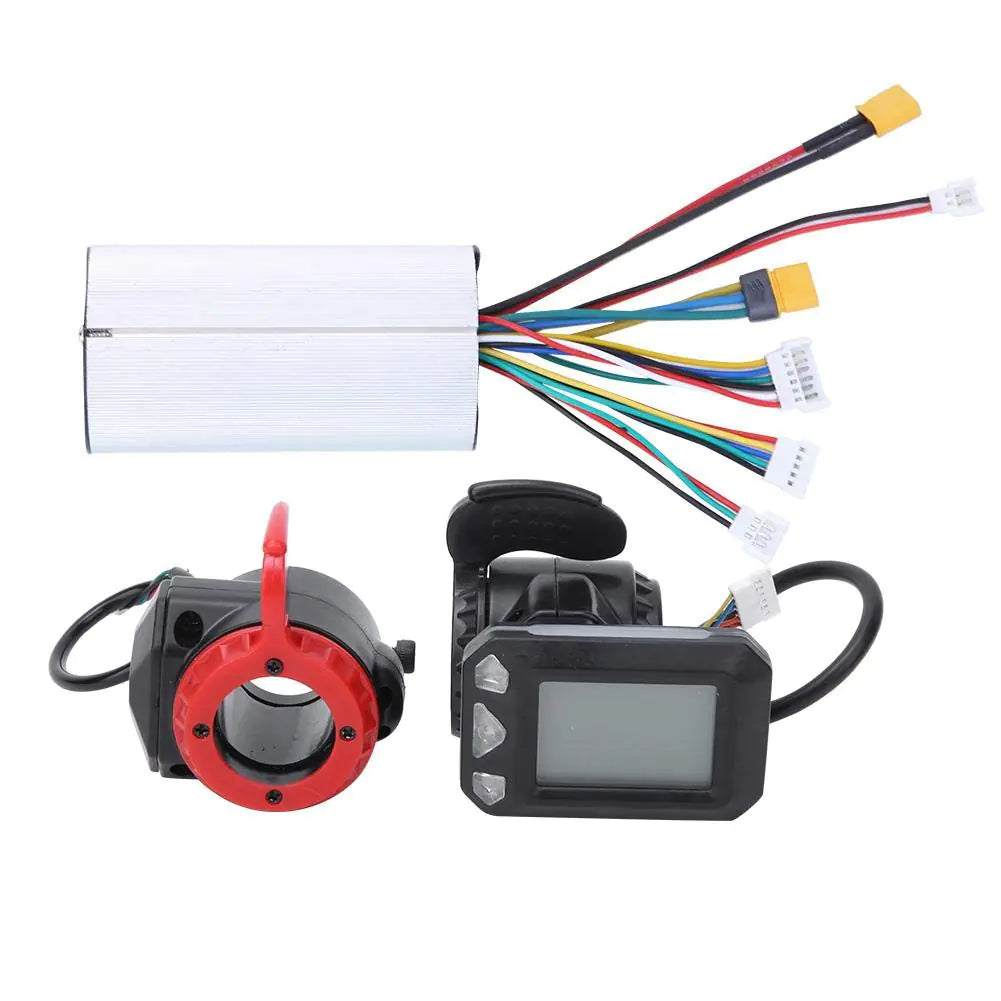 Xinwoer Electric Bicycle Speed Motor Controller Carbon Fiber Electric Bicycle Controller Accessories Set for Electric Bike Scootercan Clearly Display Status and Data(1)