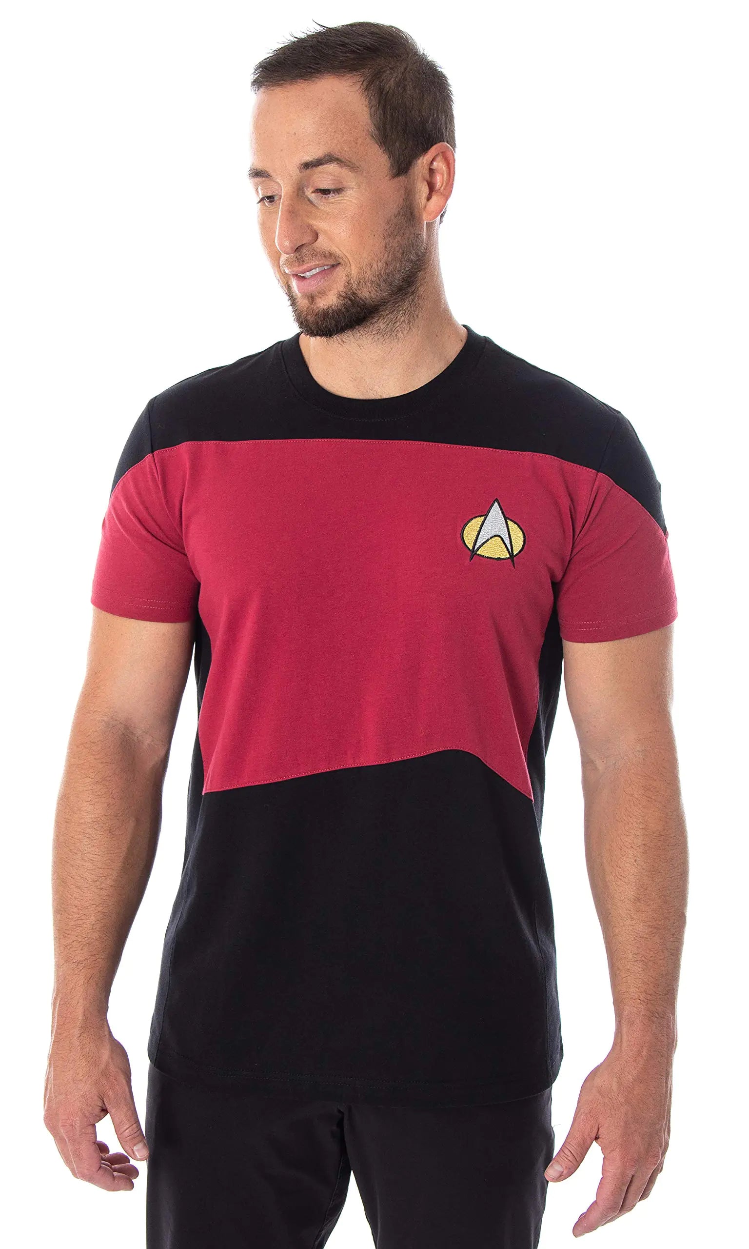 Star Trek Next Generation TNG Mens Picard Uniform Costume Short Sleeve T-Shirt Tee (MD)
