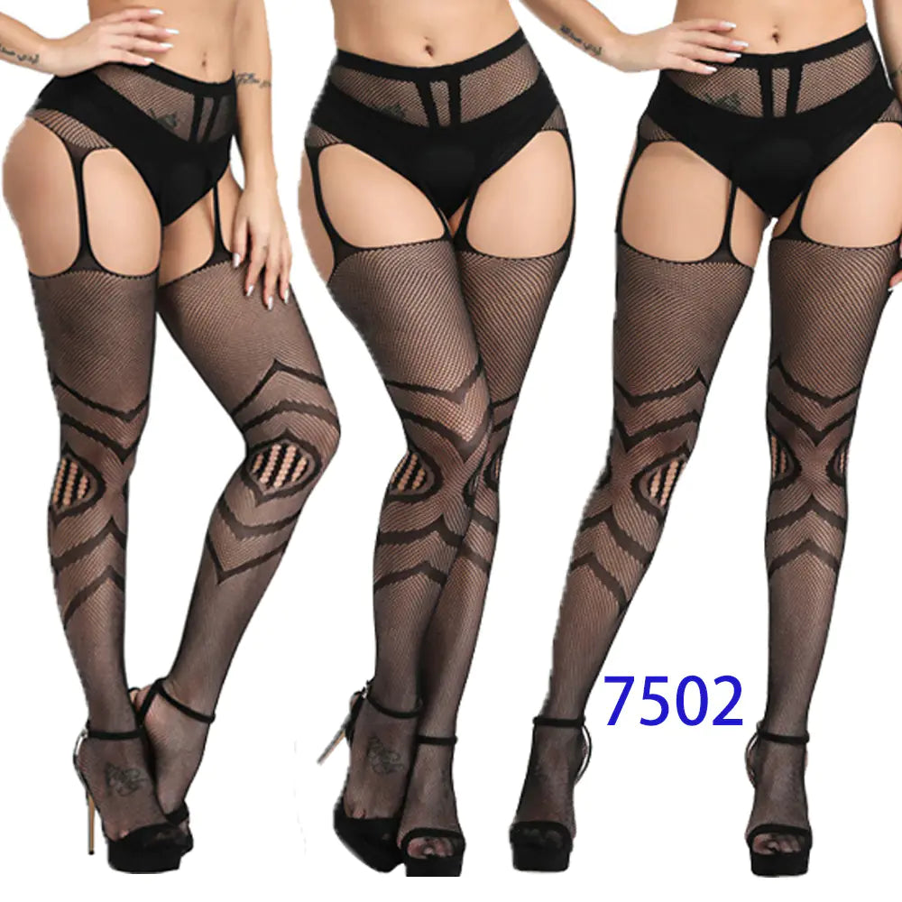 New Women's High Elasticity Open-Crotch Fishnet Stockings