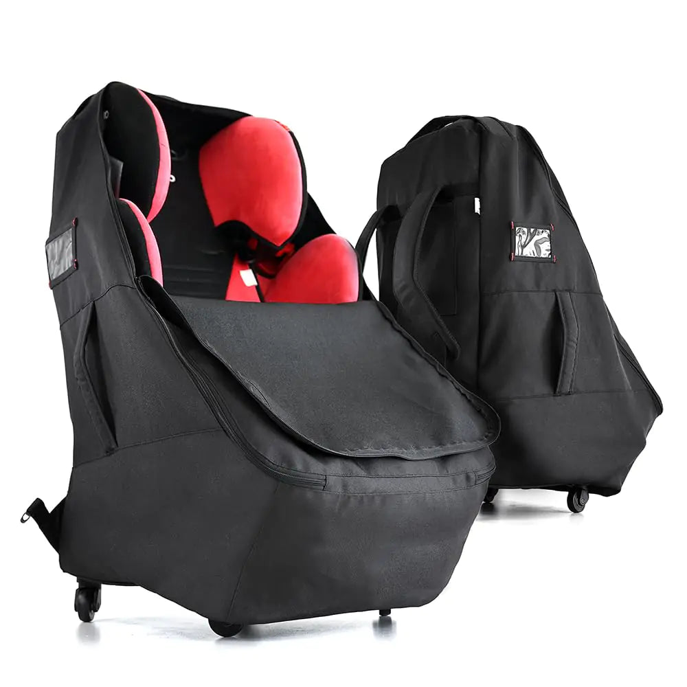 Jenen Jnzen Car Seat Travel Bag With Wheels Car Seat Airplane Bag Padded Car Seat Travel Bag Car Seat Travel Cover Car Seat Travel Case With Wheels (Black)